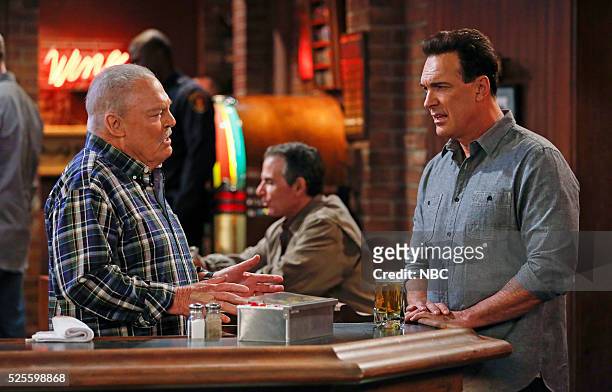 In Hiding" Episode 111 -- Pictured: Stacy Keach as Bob, Patrick Warburton as Mike --