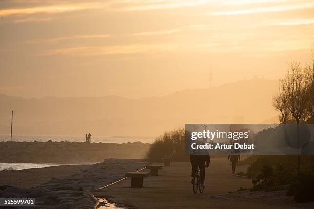 silhouettes - maresme stock pictures, royalty-free photos & images