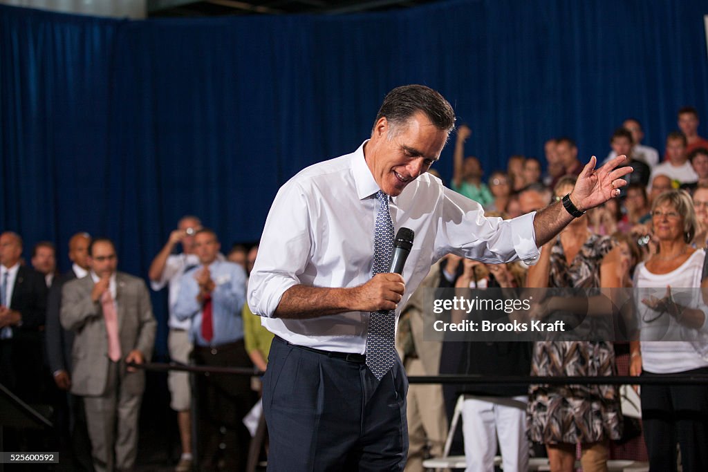 Republican Presidential candidate Mitt Romney campaigns in Ohio.