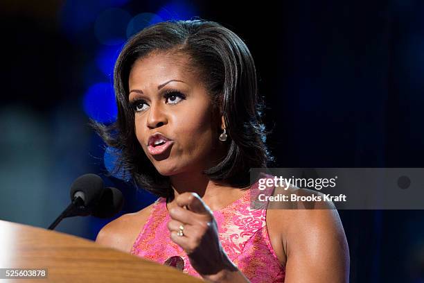 First Lady Michelle Obama speaks at the Democratic National Convention in Charlotte, North Carolina