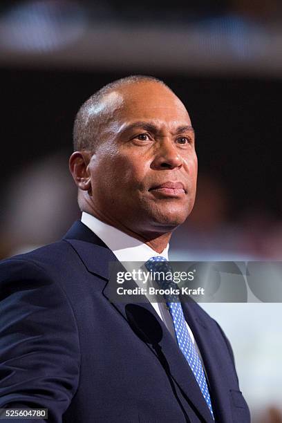 Massachusetts Governor Deval Patrick speaks at the Democratic National Convention in Charlotte, North Carolina.