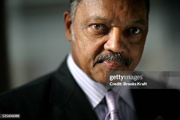The Rev. Jesse Jackson in his Washington DC office. Jackson is an American civil rights activist and Baptist minister. He was a candidate for the...