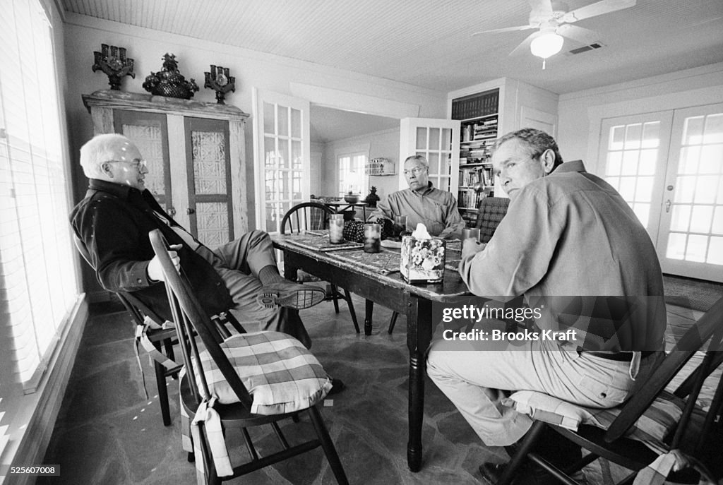 George Bush at Home with Cheney and Powell