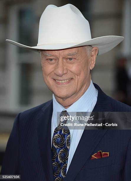 Larry Hagman attends the launch party of Dallas at Old Billingsgate.