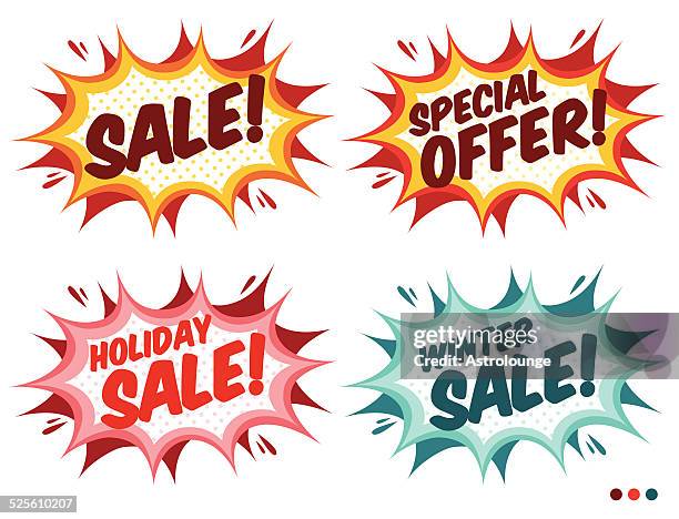 sale banners - playing tag stock illustrations