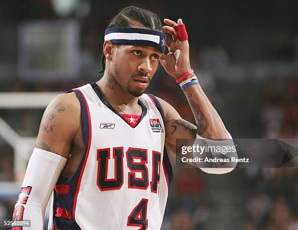 Basketball / Maenner: Laenderspiel 2004, Koeln; USA 95; Allen IVERSON / USA 03.08.04.