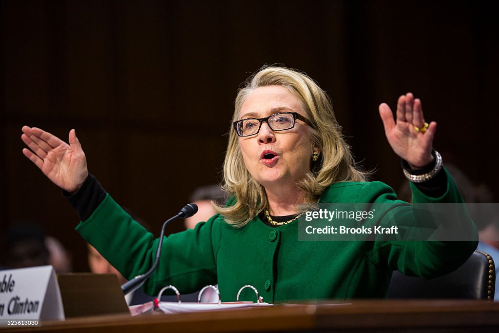 Clinton's Testifying U.S.Secretary of State Hillary Clinton testifies on the September ...