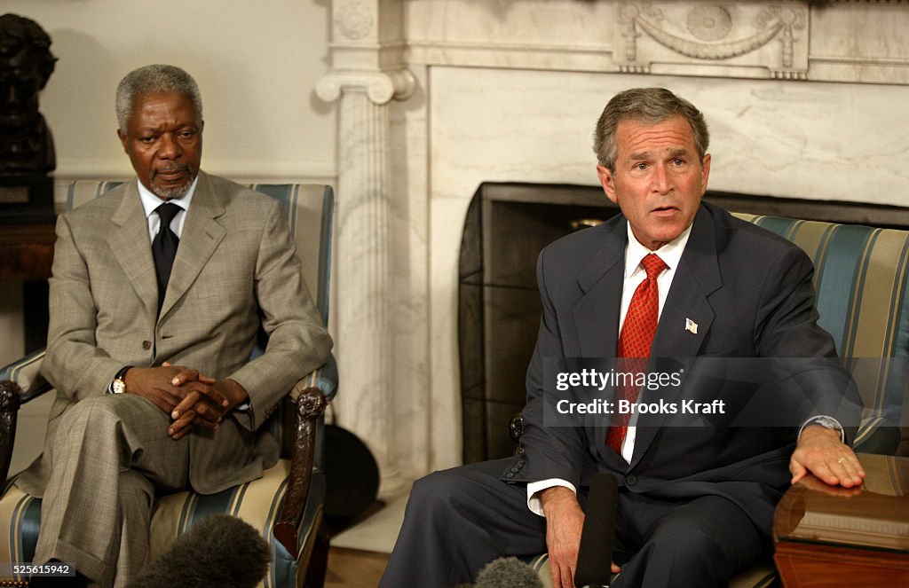 President Bush Meets with Kofi Annan