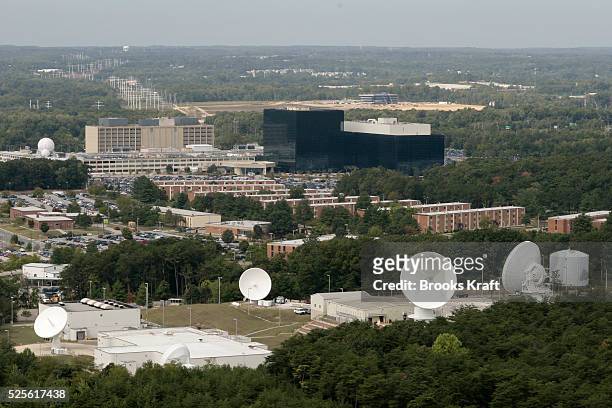 An aerial view of the National Security Agency in Fort Meade, Maryland.