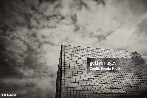 An exterior view of the National Security Agency headquarters in Fort Meade, Maryland outside Washington, DC. The NSA is the central producer and...