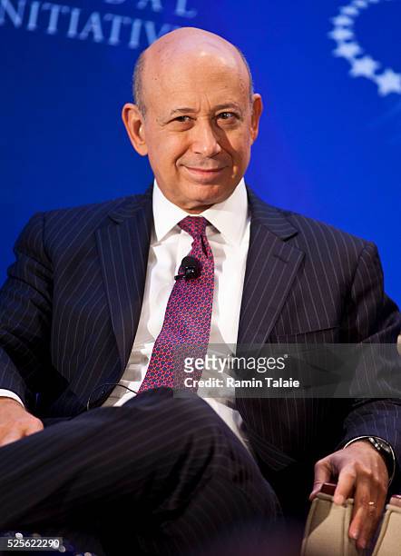 Lloyd C. Blankfein, Chairman and CEO of Goldman Sachs listens to a panel discussion during the annual gathering of Clinton Global Initiative in New...