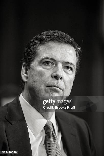 Director James B. Comey testifies in front of the Senate Judiciary Committee on Capitol Hill in Washington.