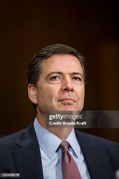 Director James B. Comey testifies in front of the Senate Judiciary Committee on Capitol Hill in Washington.