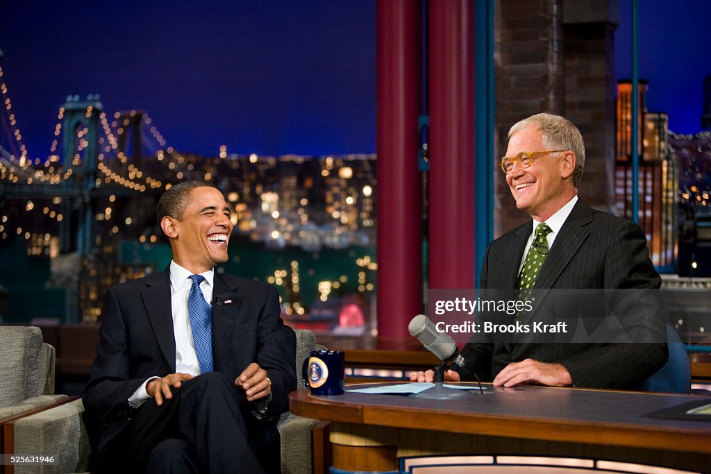 USA - Politics - President Obama on the Late Show with David Letterman