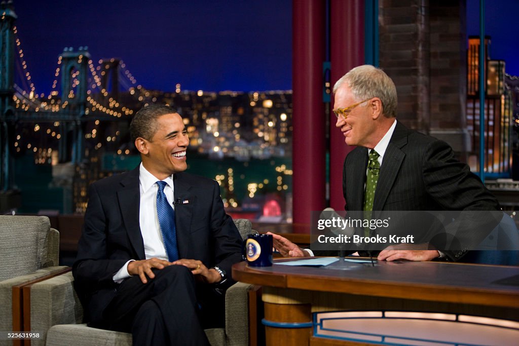 USA - Politics - President Obama on the Late Show with David Letterman