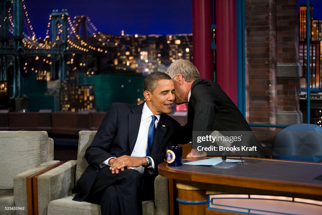 USA - Politics - President Obama on the Late Show with David Letterman