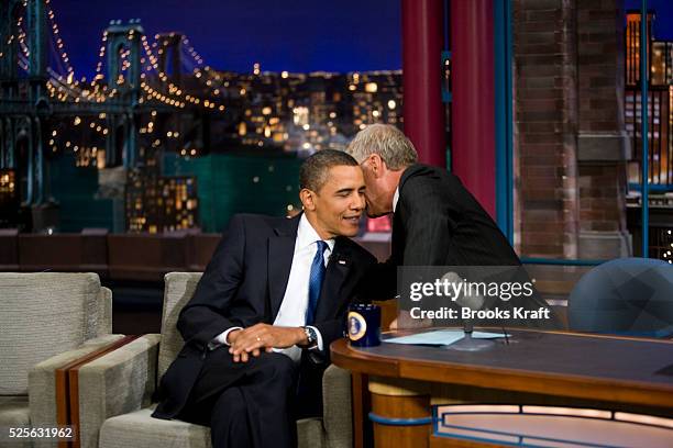 President Obama on the Late Show with David Letterman