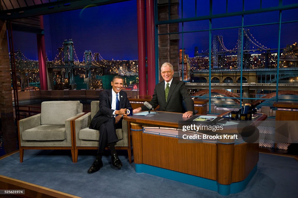 USA - Politics - President Obama on the Late Show with David Letterman
