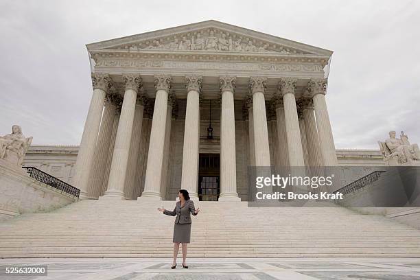 Supreme Court Associate Justice Sonia Sotomayor outside the court in Washington, following her investiture ceremony.