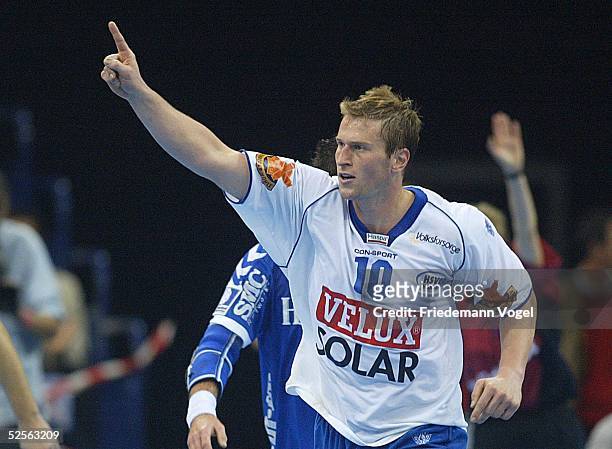 Handball / Maenner: 1. Bundesliga 04/05, Hamburg; HSV Handball - TBV Lemgo 34:23; Jubel Thomas KNORR / HSV 06.10.04.