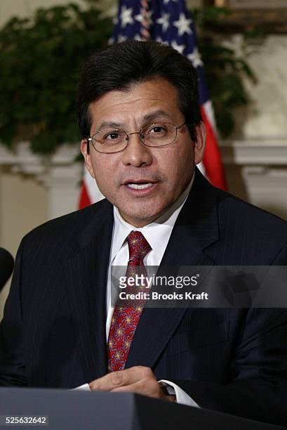 President George W. Bush announced his nominee for Attorney General, the current White House Counsel, Alberto Gonzales in the Roosevelt Room at the...