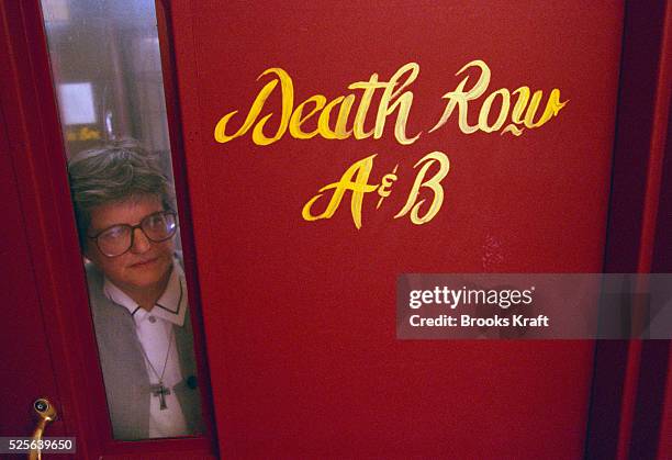 Soeur Helen Prejean, dont le livre a inspiré le film Dead man Walking , le 8 mai 1996 à Angola, Louisiane.