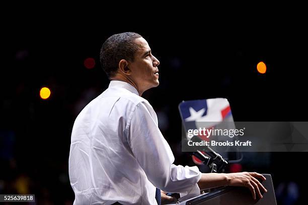 President Barack Obama speaks on health insurance reform at George Mason University's Patriot Center in Fairfax, Virginia.