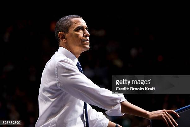 President Barack Obama speaks on health insurance reform at George Mason University's Patriot Center in Fairfax, Virginia.