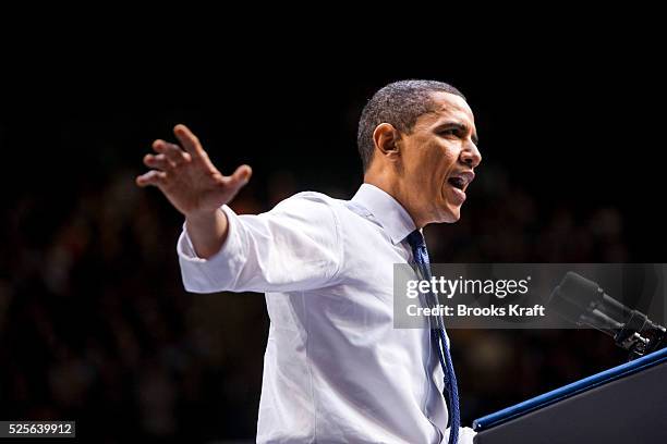 President Barack Obama speaks on health insurance reform at George Mason University's Patriot Center in Fairfax, Virginia.