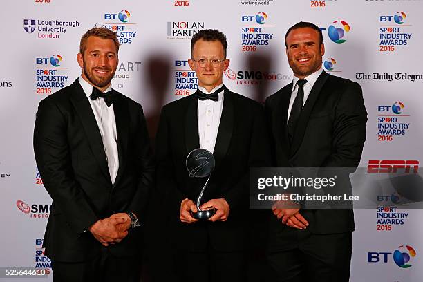 Chris Robshaw and Jamie Roberts present the Community Programme of the Year award in association with the Supporters Club to GoodGym at the BT Sport...