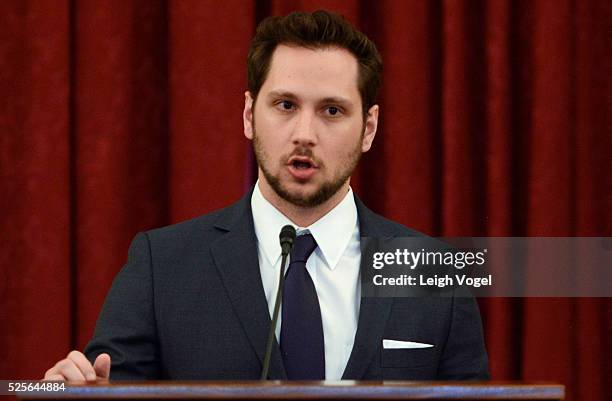 Matt McGorry speaks during #JusticReformNow Capitol Hill Advocacy Day at Russell Senate Office Building on April 28, 2016 in Washington, DC.