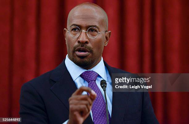 Van Jones speaks during #JusticReformNow Capitol Hill Advocacy Day at Russell Senate Office Building on April 28, 2016 in Washington, DC.