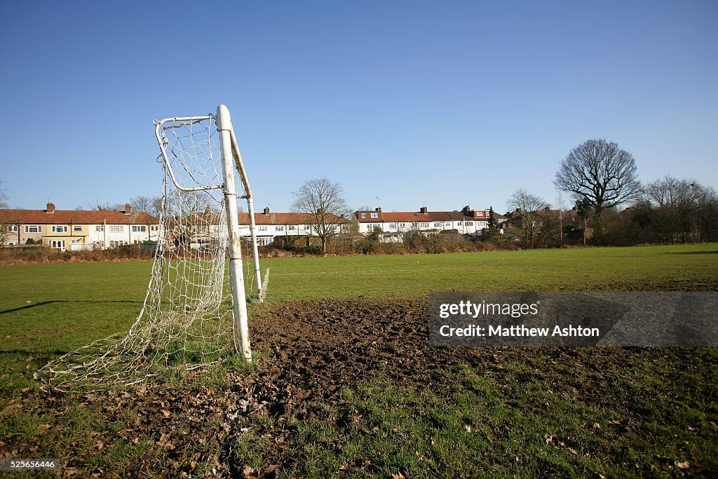 Soccer - Old Goal and Nets