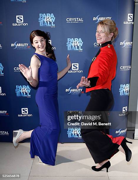 Menna Fitzpatrick and Jen Kehoe attend the Disability Snowsport UK ParaSnowBall 2016 sponsored by Crystal Ski Holidays and Salomon, at The Hurlingham...