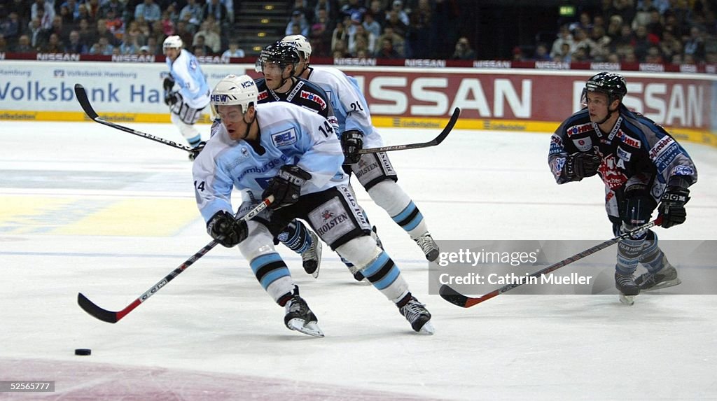 Wintersport/Eishockey: DEL 04/05, Hamburg Freezers-Nuernberg Ice Tigers