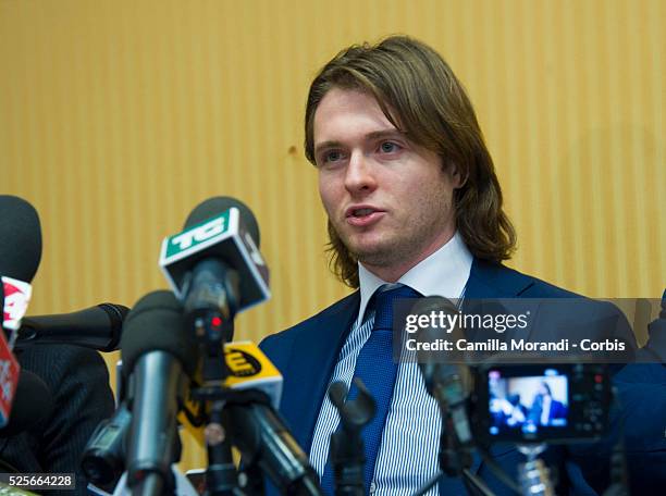 Italy – Rome press conference of Raffaele Sollecito after the innocence sentence of the accuse of the murder of Meredith Kerchner