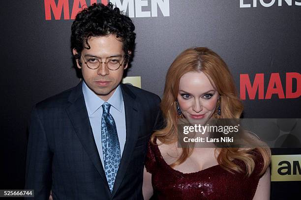 Geoffrey Arend and Christina Hendricks attend the "Mad Men" special screening at MOMA in New York City. �� LAN