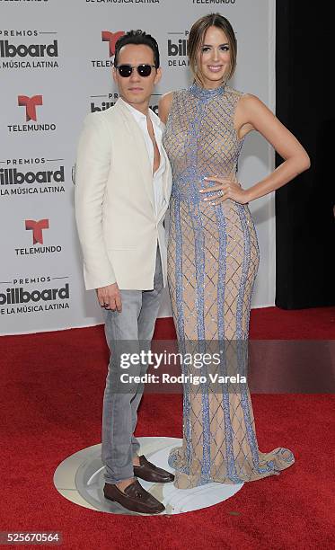 Marc Anthony and Shannon de Lima attend the Billboard Latin Music Awards at Bank United Center on April 28, 2016 in Miami, Florida.