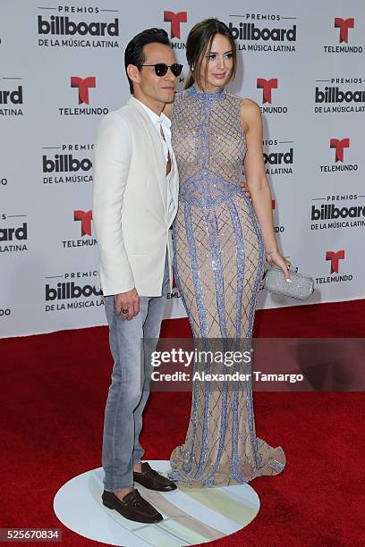 Marc Anthony and Shannon de Lima attend the Billboard Latin Music Awards at Bank United Center on April 28, 2016 in Miami, Florida.