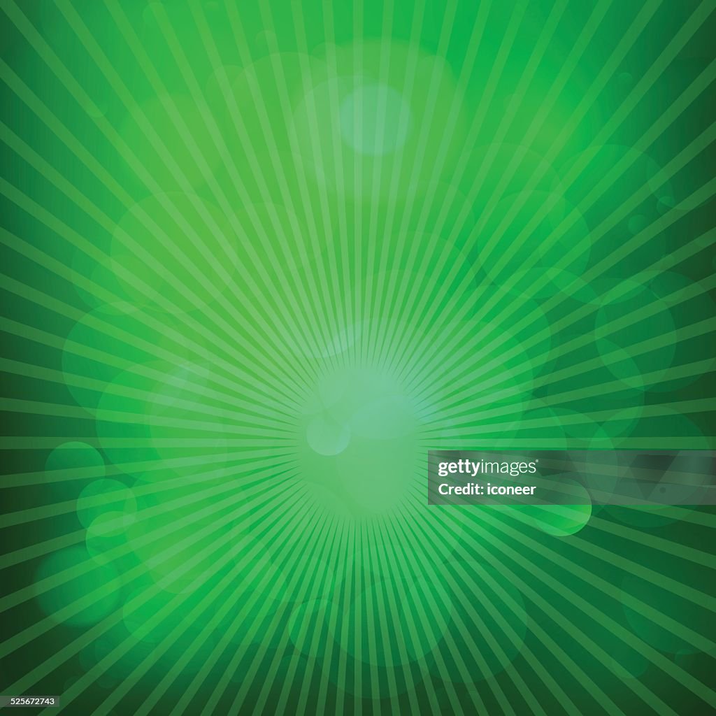 Green Rays Color Background In Green Rays Color With Bubbles High-Res Vector Graphic ...
