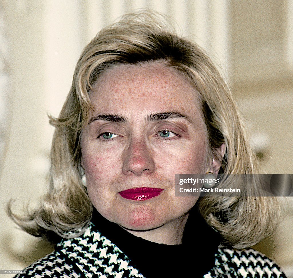 Hillary R. Clinton Washington, DC. 4-14-1993 First Lady Hillary Rodham Clinton photo op ...