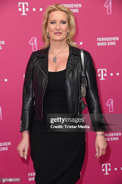 Claudia Kleinert attends the Telekom Entertain TV Night at Hotel Zoo on April 28, 2016 in Berlin, Germany.