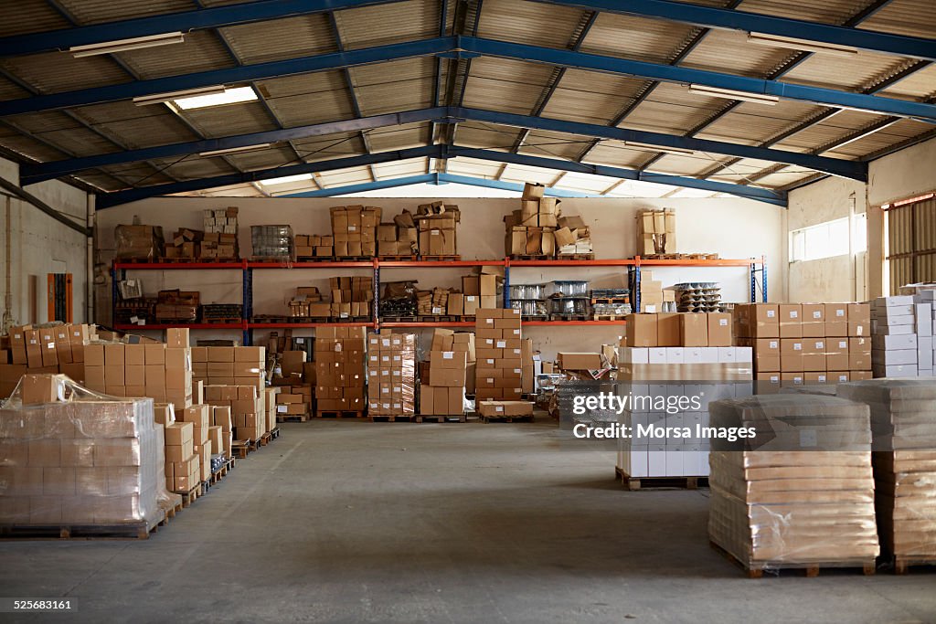 Warehouse at glass factory