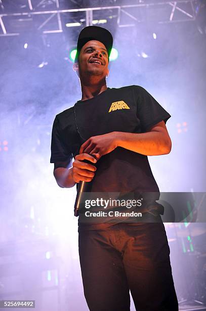 Raleigh Ritchie performs on stage at the O2 Forum Kentish Town on April 28, 2016 in London, England.