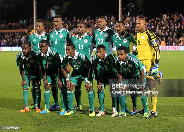 Nigeria team group Back Row L-R - John Obi Mikel, Azubuike Egwuekwe, Bright Dike, Shola Ameobi, Godfrey Oboabona and Austin Ejide of Nigeria Front...