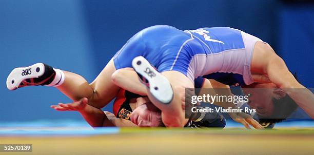 Ringen: Olympische Spiele Athen 2004, Athen; Freistil / 48kg / Frauen; Brigitte WAGNER / GER , Chiharu ICHO / JPN 22.08.04.