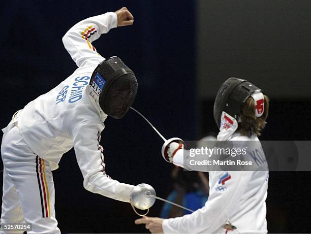 Fechten: Olympische Spiele Athen 2004, Athen; Degen / Mannschaft / Maenner RUS-GER; Bronze fuer GER Team; Sven SCHMIDT / GER - Pavel KOLOBKOV / RUS...