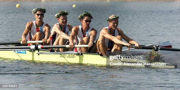 Rudern: Olympische Spiele Athen 2004, Athen; Leichtgewicht Vierer ohne / Maenner; Gold: Team Daenemark: Thor KRISTENSEN, Thomas EBERT, Stephan...