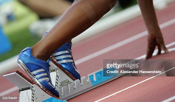 Leichtathletik: Olympische Spiele Athen 2004, Athen; 200m / Frauen; Startfeature 22.08.04.