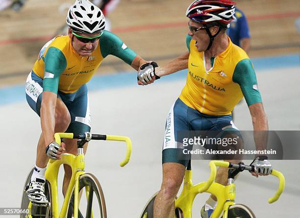 Radsport: Olympische Spiele Athen 2004, Athen; Bahnrad / Maenner / Team-Punktefahren; Gold: Stuart O?GRADY, Graeme BROWN / AUS 25.08.04.